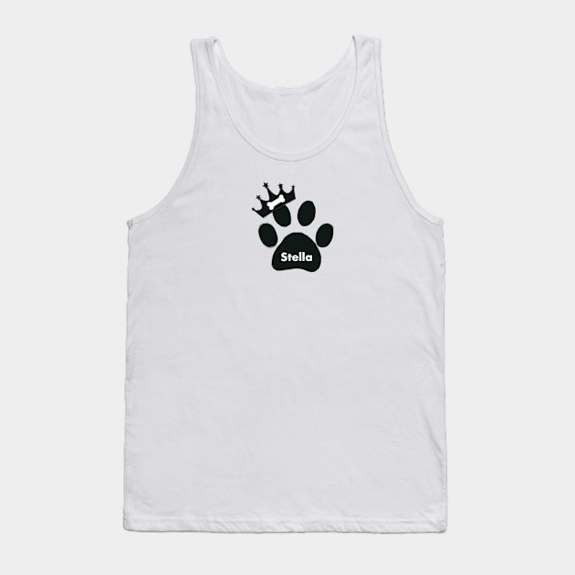 Stella name made of hand drawn paw prints Tank Top by GULSENGUNEL